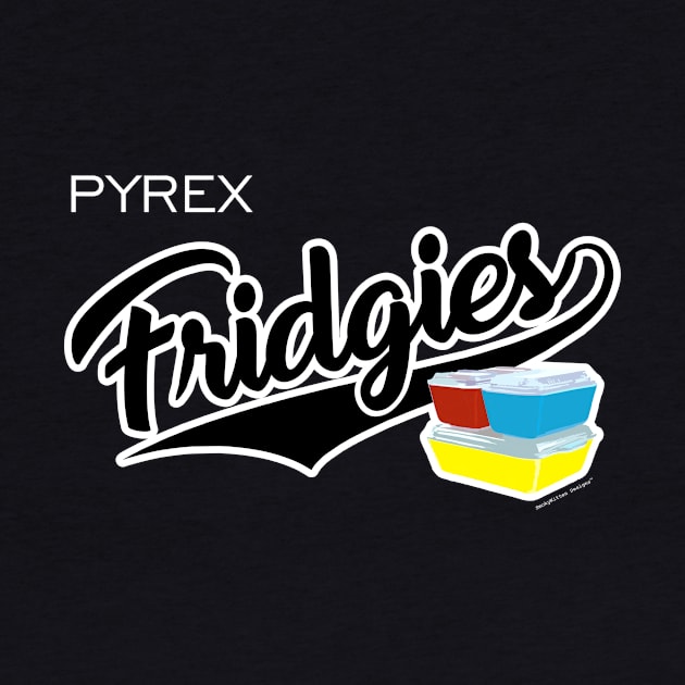 Vintage Pyrex Fridgies Baseball Script by SmokyKitten